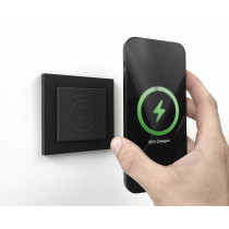 smart things WallBase 55 Magnetisches Qi2 Unterputz-Ladegerät für Smartphones | 15W | 55 mm | Qi | schwarz | WB55 b