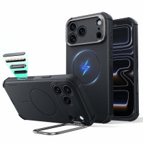 ESR Cyber Tough Magnet Case mit Kamerasteuerung Taste & Stash Stand | Apple iPhone 18 Pro/17 Pro | schwarz | 1A91300102
