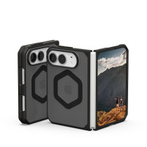 UAG Urban Armor Gear Mouve MagSafe Case | Apple iPhone Duo | ash (grau transparent)/schwarz | 114566113131