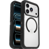 Otterbox Defender Pro XT Clear MagSafe Series Case mit Kamerasteuerung Taste | Apple iPhone 18 Pro/17 Pro | Dark Side - transparent/schwarz | 77-000978