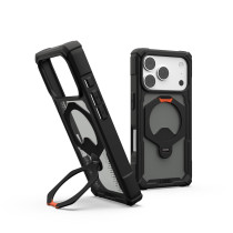 UAG Urban Armor Gear Plasma XTE 360 MagSafe Kickstand Case | Apple iPhone 18 Pro/17 Pro | schwarz/orange/grau transparent | 114573114097