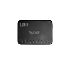 LEBA NoteCharge 10 Ladegerät/Hub | USB-C / 20W / PD 3.0 | schwarz | bulk | NCHAR-UL10-SC