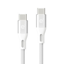 empower by PanzerGlass essential USB-C auf USB-C Kabel | 240W | 2m | silber weiß | EM97974