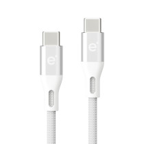 empower by PanzerGlass essential USB-C auf USB-C Kabel | 60W | 1,2m | silber weiß | EM45942