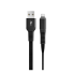 LEBA geflochtenes MFI Flachkabel | USB-A auf Lightning | 1,2m | schwarz | bulk | NCABLE-LE-UA-8P-1.2M