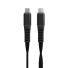 LEBA NoteCable geflochtenes Flachkabel | USB-C auf USB-C | 100W | 1,2m | schwarz | bulk | NCABLE-LE-UC-UC-1.2M