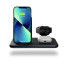 Zens Aluminium Series 4 in 1 Stand Wireless Charger + Watch mit USB-C Netzteil 45W | 2x 10W | Qi | schwarz | ZEDC15B/00