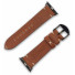 JT Berlin Watchband Alex II Vintage | Apple Watch Ultra/42/44/45/46mm | braun - Edelstahl schwarz | M | 10831