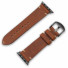 JT Berlin Watchband Alex II Vintage | Apple Watch Ultra/42/44/45/46mm | braun - Aluminium space grau | M | 10825
