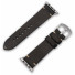 JT Berlin Watchband Alex II Vintage | Apple Watch Ultra/42/44/45mm | schwarz - Aluminium silber | M | 10826