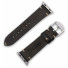 JT Berlin Watchband Alex II Vintage | Apple Watch Ultra/42/44/45/46mm | schwarz - Aluminium silber | M | 10826