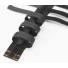 LANCO Flexibler Kabelkanal H-Form | 100cm / Klettverschlüsse | schwarz | LI-1046