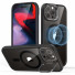 ESR Classic Hybrid HaloLock Case mit Stash Stand | Apple iPhone 15 Pro Max | transparent/schwarz | 1A6750202