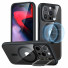 ESR Classic Hybrid HaloLock Case mit Stash Stand | Apple iPhone 15 Pro | transparent/schwarz | 1A6740202
