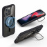 ESR Classic Hybrid HaloLock Case mit Stash Stand | Apple iPhone 15 Pro | transparent/schwarz | 1A6740202