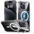 ESR Classic Hybrid HaloLock Case mit Stash Stand | Apple iPhone 16 Pro Max | transparent | 1A7500102