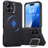 ESR Cyber Tough HaloLock Case mit Stash Stand | Apple iPhone 16 | schwarz | 1A7630102