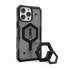 UAG Urban Armor Gear Bundle bestehend aus Pathfinder MagSafe Case & Magnetic Halterung/Haltering mit Standfunktion | Apple iPhone 16 Pro Max | ash (grau transparent) & schwarz | 1144651BV02