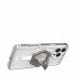 UAG Urban Armor Gear Bundle bestehend aus Plyo MagSafe Case & Magnetic Halterung/Haltering mit Standfunktion | Apple iPhone 16 Pro Max | ice (transparent)/weiß & titan | 1144811BV01