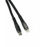 LEBA geflochtenes MFI Flachkabel | USB-C auf Lightning | 36W | 1,2m | schwarz | bulk | NCABLE-LE-UC-8P-1.2M