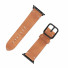 JT Berlin Watchband Alex Vintage | Apple Watch Ultra/42/44/45/46mm | cognac - Edelstahl schwarz | M/L | 10719