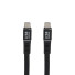 LEBA NoteCable geflochtenes Flachkabel | USB-C auf USB-C | 100W | 1,2m | schwarz | bulk | NCABLE-LE-UC-UC-1.2M