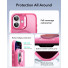 ESR Classic Hybrid HaloLock Case mit Kamerasteuerung Taste | Apple iPhone 17 | frosted pink (transparent) | 1A86100501