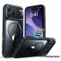 ESR Classic Hybrid HaloLock Case mit Kamerasteuerung Taste & Stash Stand | Apple iPhone 17 Pro Max | transparent/schwarz | 1A86800301