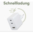 empower by PanzerGlass Turbo Wand-Ladegerät | 70W | 2x USB-C / 1x USB-A | weiß | EM31479