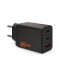 UAG Urban Armor Gear SRGE GaN Wand-Ladegerät | 65W | PD | 2x USB-C / 1x USB-A | schwarz | 9B4437114040