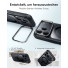 ESR Classic Hybrid Magnet Case mit Kamerasteuerung Taste & Stash Stand | Apple iPhone 18 Pro Max/17 Pro Max | transparent/schwarz | 1A91000202