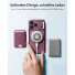 ESR Classic Hybrid Magnet Case mit Kamerasteuerung Taste & Stash Stand | Apple iPhone 18 Pro Max/17 Pro Max | frosted deep burgundy (transparent) | 1A91000402
