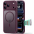 ESR Classic Hybrid Magnet Case mit Kamerasteuerung Taste | Apple iPhone 18 Pro/17 Pro | frosted deep burgundy (transparent) | 1A86302202