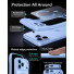 ESR Classic Hybrid Magnet Case mit Kamerasteuerung Taste | Apple iPhone 18 Pro/17 Pro | frosted light blau (transparent) | 1A86302302