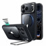 ESR Classic Hybrid Magnet Case mit Kamerasteuerung Taste & Stash Stand | Apple iPhone 18 Pro/17 Pro | transparent/schwarz | 1A90900202