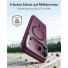 ESR Classic Hybrid Magnet Case mit Kamerasteuerung Taste & Stash Stand | Apple iPhone 18 Pro/17 Pro | frosted deep burgundy (transparent) | 1A90900402