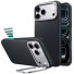 ESR Atelier Leder Magnet Case mit Kamerasteuerung Taste & Stash Stand | Apple iPhone 18 Pro/17 Pro | schwarz | 1A91500102