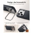 ESR Atelier Leder Magnet Case mit Kamerasteuerung Taste & Stash Stand | Apple iPhone 18 Pro/17 Pro | schwarz | 1A91500102