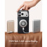 ESR Atelier Leder Magnet Case mit Kamerasteuerung Taste & Stash Stand | Apple iPhone 18 Pro/17 Pro | schwarz | 1A91500102