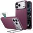 ESR Atelier Leder Magnet Case mit Kamerasteuerung Taste & Stash Stand | Apple iPhone 18 Pro/17 Pro | deep burgundy | 1A91500302
