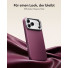 ESR Atelier Leder Magnet Case mit Kamerasteuerung Taste & Stash Stand | Apple iPhone 18 Pro/17 Pro | deep burgundy | 1A91500302