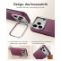 ESR Atelier Leder Magnet Case mit Kamerasteuerung Taste & Stash Stand | Apple iPhone 18 Pro/17 Pro | deep burgundy | 1A91500302