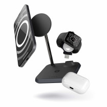 Zens Aluminium Series 4 in 1 Magnetic Wireless Charger + Watch incl. Power Adapter 45W | 1x 18W USB-C + 1x 7,5W | Qi | black | ZEDC20B/00