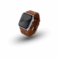 JT Berlin Watchband Alex II Vintage | Apple Watch Ultra/44/45/46mm | brown - Aluminium silver | M | 10827