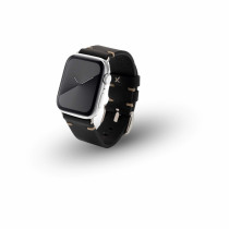 JT Berlin Watchband Alex II Vintage | Apple Watch Ultra/44/45/46mm | black - stainless steel | M | 10828
