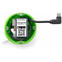 smart things sCharge PoE FIT C PoE+ Adapter | Lightning / 22W / PD / 100MBps | incl. Lightning Cable | fits into 60 mm EU wall box | grey | s28 L