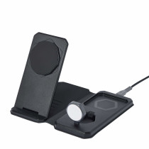 UAG Urban Armor Gear SRGE 3-IN-1 Foldable Travel & Desktop Magnetic Wireless Charger + Watch | 15W | Qi | black/grey | 9B4412114030