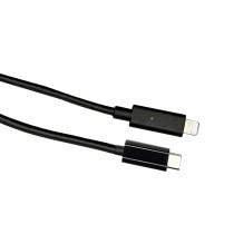 LEBA NoteCable MFI Round Cablel | USB-C auf Lightning | LED status | 18W | 1,2m | black | bulk | NCABLE-LE-UC-8PL-1.2