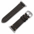 JT Berlin Watchband Alex II Vintage | Apple Watch Ultra/42/44/45mm | black - Aluminium silver | M | 10826